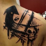 inkin - tatouage flèche graphique sur épaule - black sheep tattoo.jpg
