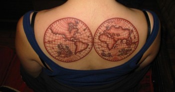 Tatouage carte du monde - inkin