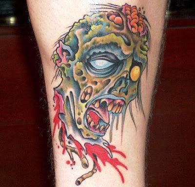 inkin - tatouage tête de zombie