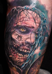 tatouage zombie réaliste