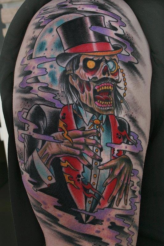 inkin - tatouage zombie sur épaule